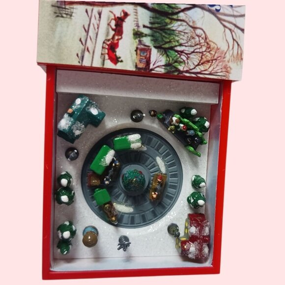 Mr. Christmas Matchbox Melodies Jingle Bells Music Box W/ Animated Scene Plays S - Picture 10 of 10